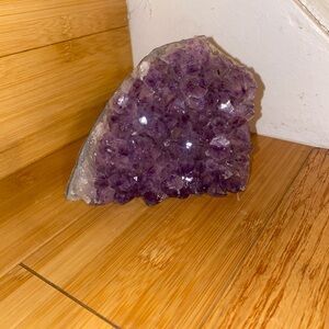 Natural Amethyst Crystal Cluster - Deep Purple Geode